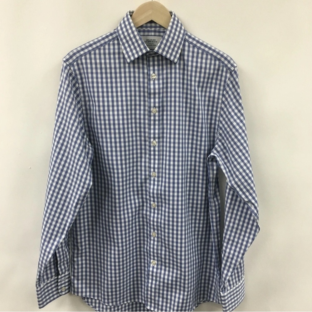 Men’s Charles Tyrwhitt Slim Fit non-iron gingham shirt 15/33